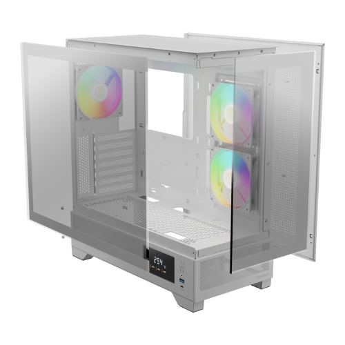 Boîtier pour ordinateur PC blanc GAMDIAS ATLAS M1 tour centrale 4712960139572 - Photo 4/5