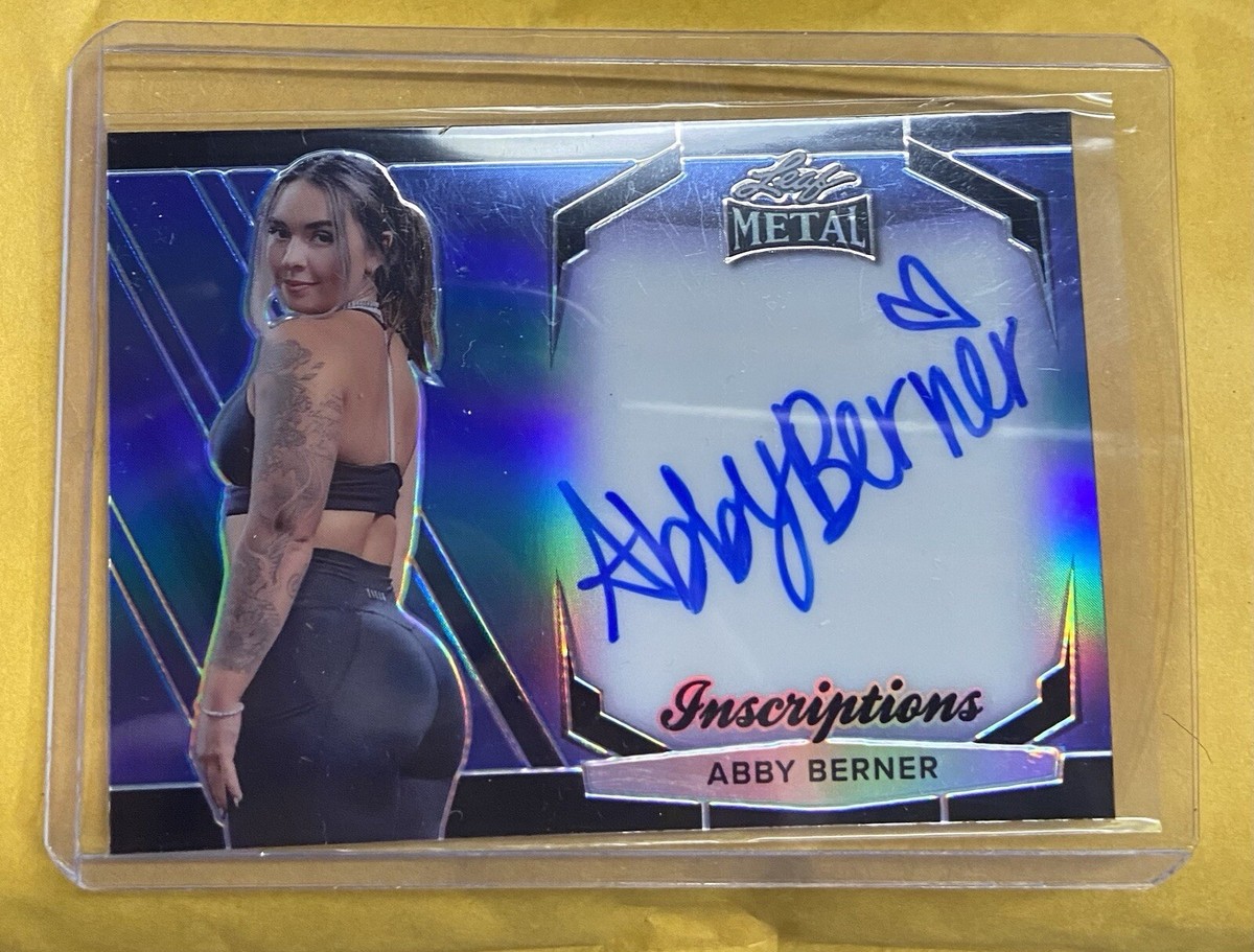 2024 Leaf Metal Blue Inscriptions Abby Berner Autograph Auto /300