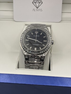 automatic watch mens new With White Sapphire 25.8 Ct High Quality