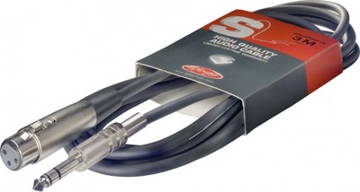 Stagg 10' 3 m/10 ft. Deluxe audio cable - F XLR/Stereo phone plug, SAC3PSXFDL