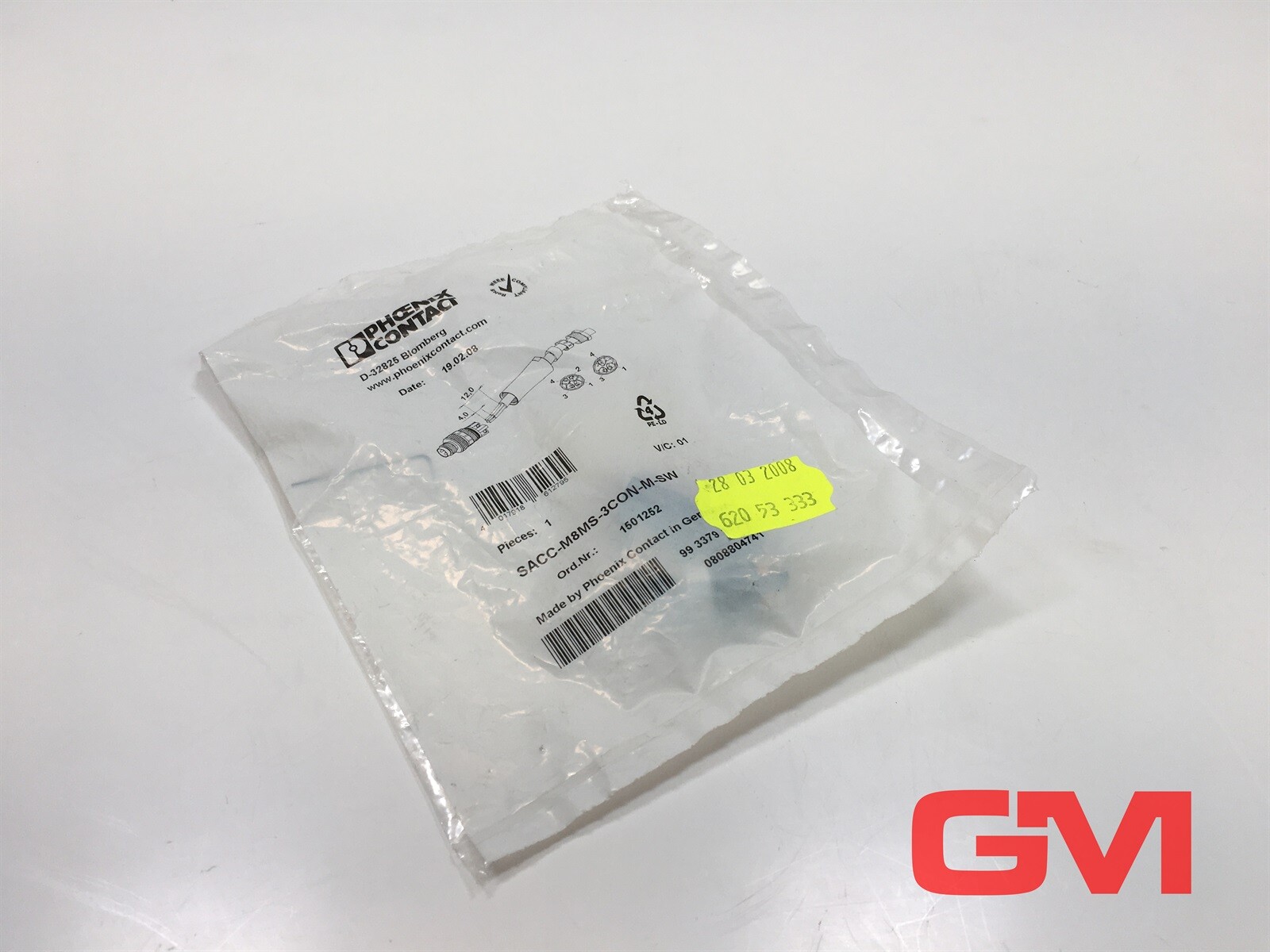 Phoenix Contact Connector 1501252 SACC-M 8MS-3CON-M-SW Plug M8