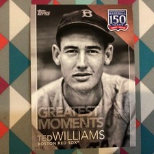 #32 Ted Williams red Sox 5x7 Silver 03/49 made 2019 Topps 150 Years of Greatest