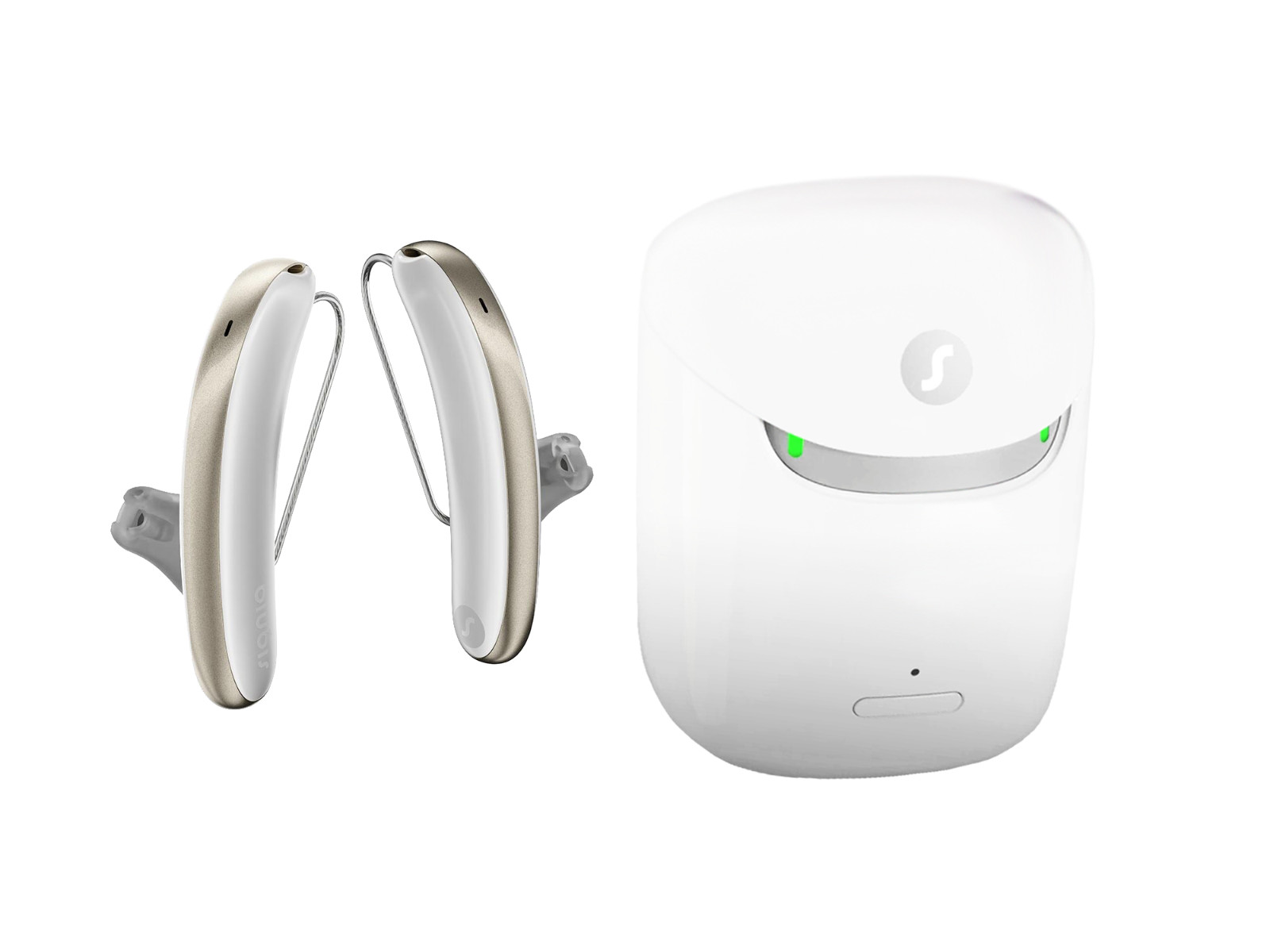 Signia Styletto 7AX Rechargeable Hearing Aids (2) + Portable Charger