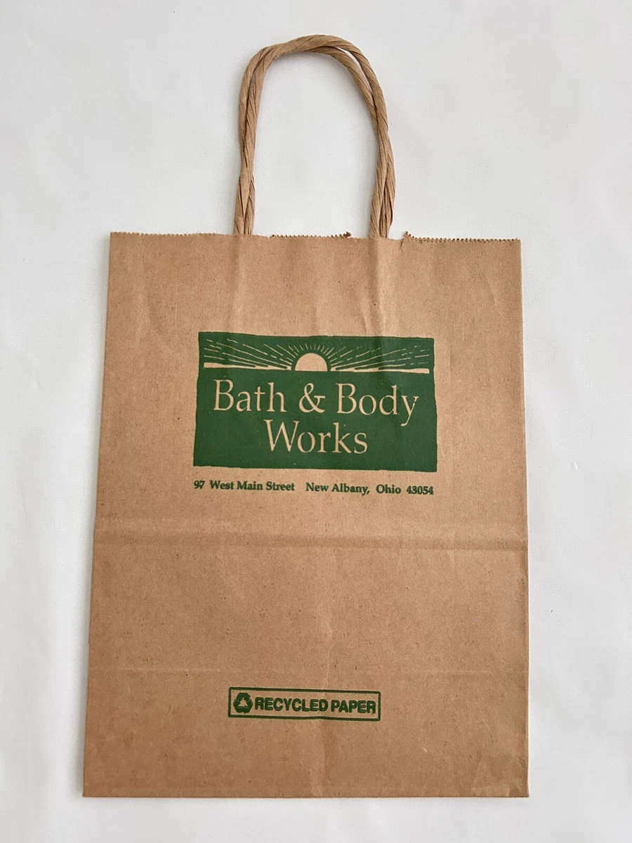 Vintage Bath and Body Works Recycle Paper Shopping Bag 10.25x8x4.5  Collectible