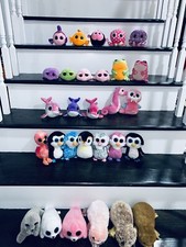 Lot Of 29 TY BEANIE BOOS Sea Animals Fish Penguin Turtle No Heart Tag Bundle 1