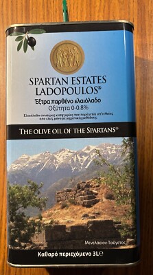 Mistra Estates Ladopoulos Greek Extra Virgin Olive Oil 3 liter tin 2024 harvest!