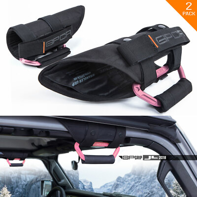 GP Grip PRO Wrangler Grab Handle x 6 PINK (4 roll-bar + 2 headrest) JL JT 4xe JK