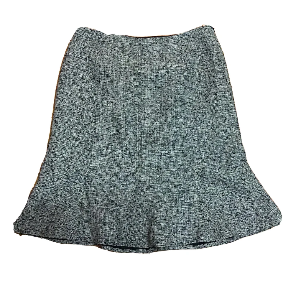 Falda para mujer Josephine Chaus talla 10 parte seda negro blanco forro acampanado carrera Foto 2 de 4