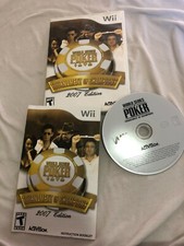 World Series of Poker Tournament of Champions Nintendo Wii Complete CIB