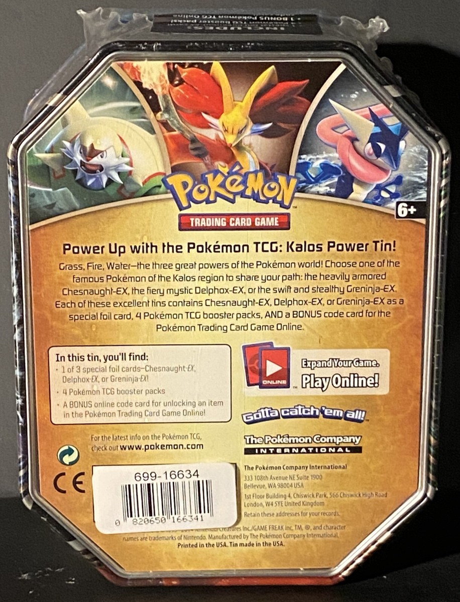 Pokemon 2014 XY Kalos Powers Tin Greninja EX Factory Sealed | eBay