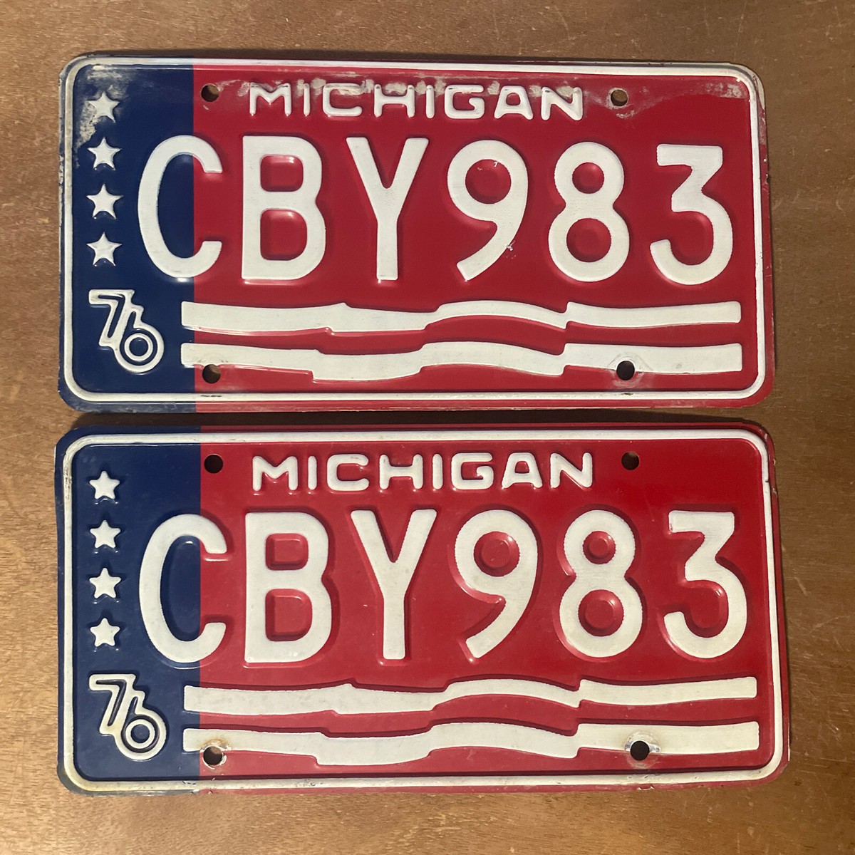 ∗∗∗∗∗miページ Michigan Bicentennial 76 Novelty State Blank Metal License