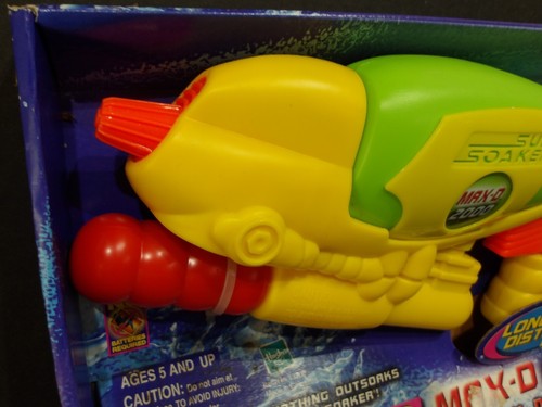 New Super Soaker Max-D 2000 Larami Hasbro Yellow & Green Water Blaster Toy - Picture 3 of 7