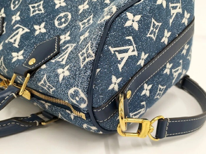 ルイ・ヴィトン Louis Vuitton Speedy Bandouliere Duffle 25 Navy Blue Denim