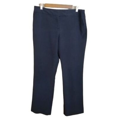 Covington Essentials Womens Size 12S Black  Solid Bootcut Trouser Dress Pants