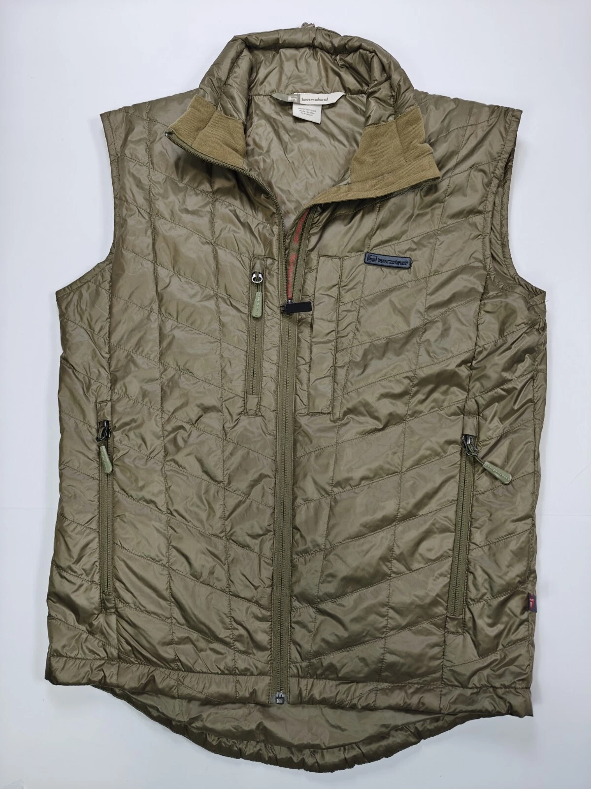 Banded Waterfowl OLIVE GREEN Vest Sz MEDIUM Primaloft Insulation Men's Preowned