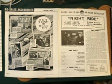 Night Ride 1937 Paramount 9x1/4x12" British pressbook Julien Vedey Jimmy Hanley