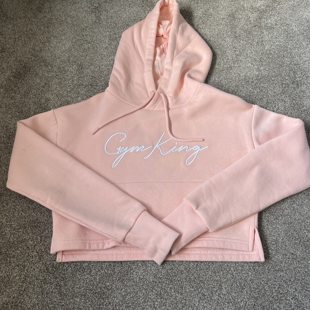 HOT Gym King Pink Gym Hoodie Gym King Cropped Hoodie Pink
