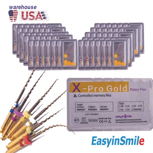 10packs Easyinsmile Dental Endodontic Rotary Files Gold Large Taper X-Pro File - Picture 2 of 16