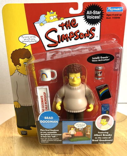 The Simpsons BRAD GOODMAN Action Interactive Figure Albert Brooks NIB