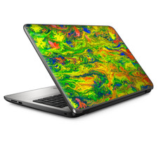 Laptop Skin Wrap Universal for 13 inch - green trippy color mix psychedelic