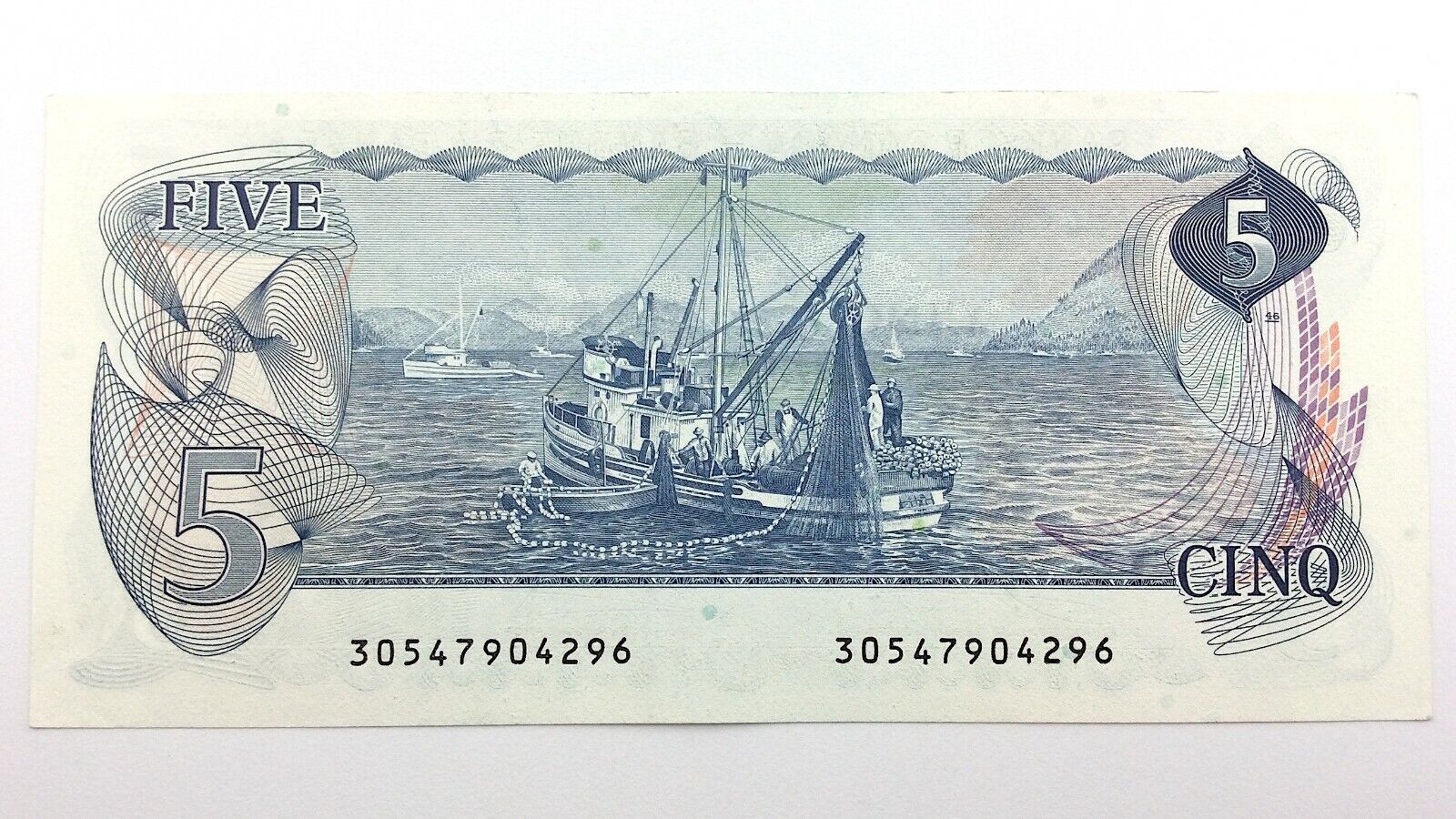 1979 Canada 5 Dollar Five Dollar Uncirculated 305 Crow Bouey Banknote R803