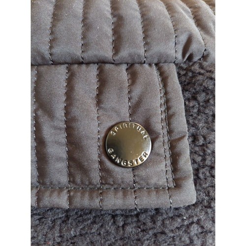 NEW! Spiritual Gangster Woman's Sherpa Half Zip Black & Pink Blush Small $168 - Bild 7 von 16