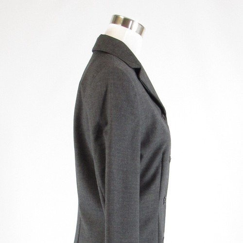 Gray 100% wool BARNEYS NEW YORK long sleeve peacoat 8 - Picture 6 of 8
