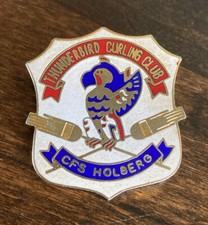 Vintage Thunderbird Curling Club Pin CFS Holberg 