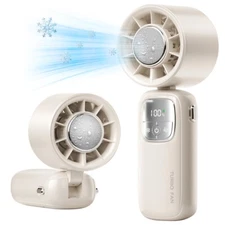 Portable Handheld Turbo Fan w/ Ice Cooler 1-100 Speed Travel Outdoor Cooling Fan