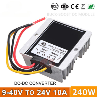 DC Buck-Boost Converter 10V-30V to 24V, Step Up/Down Voltage Regulator for Car