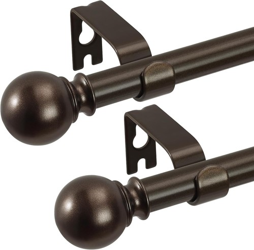 Aste per Tende in Bronzo per Finestre 32-48 Pollici 5/8 Pollici Asta per Tende Decorativa Se...