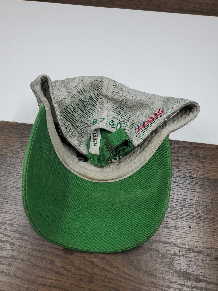 Green Wheels Up Aviator Pilot Trucker Hat Cap Green Mesh