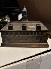 Vintage Banthrico Piggy Bank Cook County METAL Banking Collector Chicago NO KEY