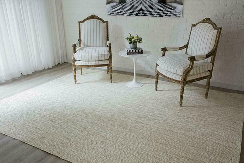Rug 100% Natural Jute Braided White Rug Handmade Runner Rustic Look Area Rug - Picture 11 of 11