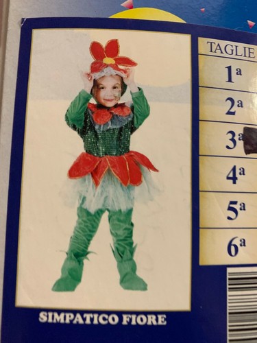 VENEZIANO  Carnival Costume Girl  CUTE FLOWER ,age 3y - Afbeelding 2 van 6