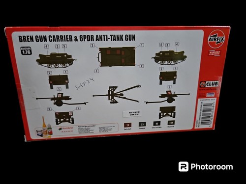 Airfix Bren Gun Carrier & 6PDR Anti-Tank Gun Model Kit With Figures New - Picture 2 of 7