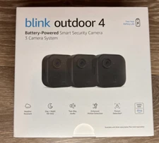 New Blink Outdoor 4 1080p Wi-Fi Outdoor 3-Camera Security System - Black