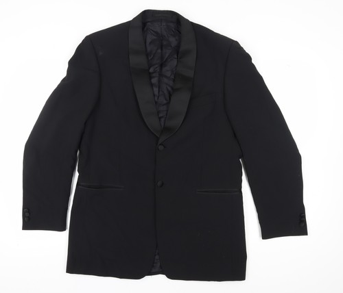 Pierre Cardin Black Men's Long Tuxedo Jacket 40L - Picture 1 of 12