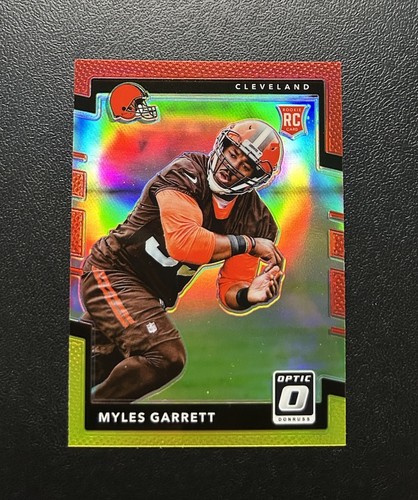 2017 Donruss Optic Myles Garrett rot & gelb Rookie #106