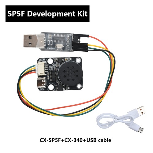 Kit de módulo de reproducción de voz MP3 CX-SP5T/CX-SP5F DC 3.3-5V control de puerto serie Uart - Imagen 17 de 33