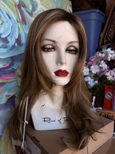 Noriko Angelica Wig Rene of Paris Mochaccino-R Long Layered Rooted Blonde Brown