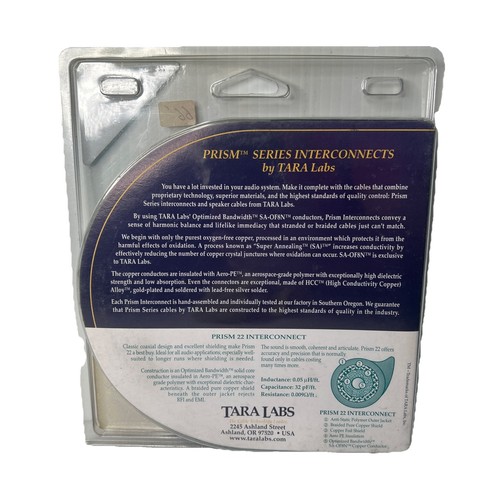 Tara Labs PRISM 22 RCA Interconnect CABLE (4.9 Ft) High End NEW Old Stoc - Picture 2 of 3