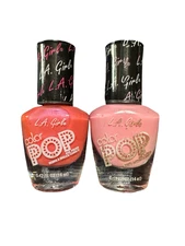 LA Girl Color Pop Nail Polish #845 & #846 GLAM & WINK LOT OF 2