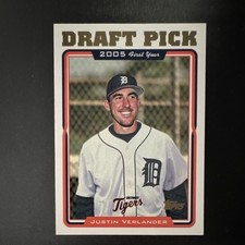 2005 Topps Justin Verlander Detroit Tigers Draft Pick Rookie Card #677