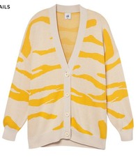 CAbi Size Small Roar Cardigan Cream/Yellow Style 5836 NEW In Bag    