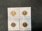 UNITED STATES 1957-1969S LINCOLN CENTS  Proof Red UNC 4 Coin Lot 11273