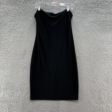 Norma Kamali Dress Large Black Strapless Tube Sheath Little Black Dress Party