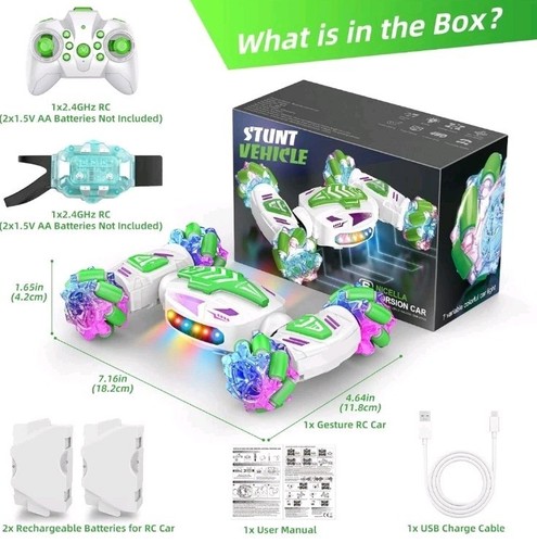 Gesture Sensing RC Stunt, Remote Control Car 360° Rotating 4WD 2.4Ghz RC Cars - 第 7/8 張圖片