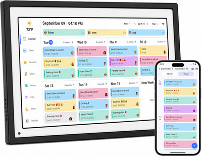 Canupdog Digital Calendar, 10.1inch Smart WiFi Digital Calendar&Chore Chart, Tou