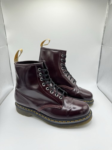 Dr Martens 1460 Vegan Leather Cherry Red Platform Ankle Boots UK 9 EU 43